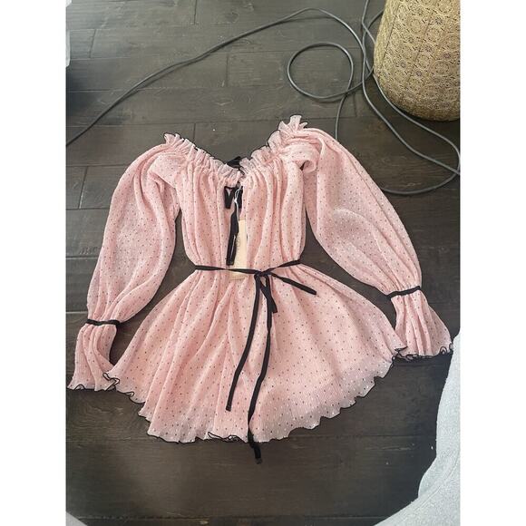 Alice McCall Pink Polka Dot Romper Size 2 NWT - Picture 1 of 3